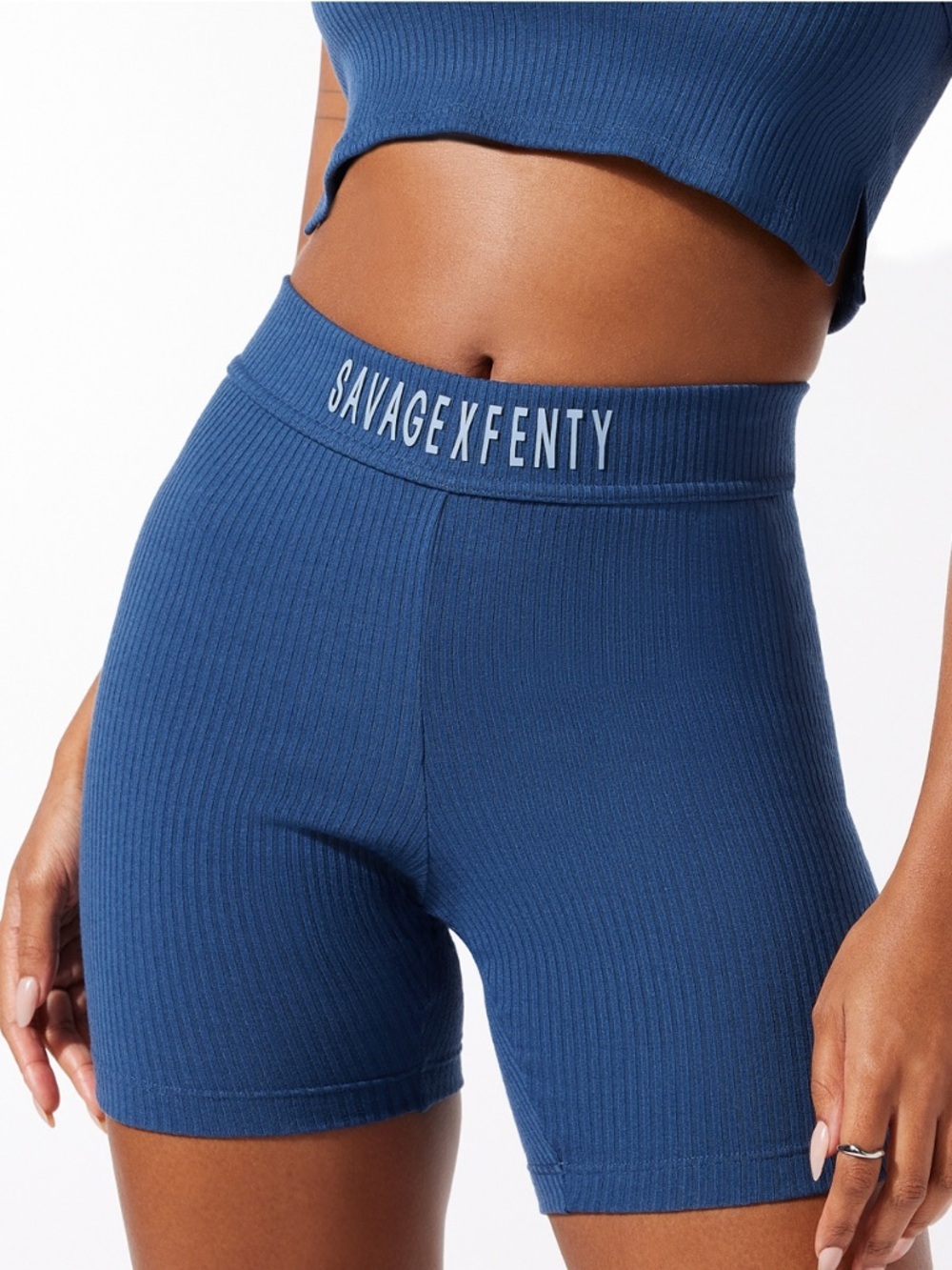 Savage Fenty Essential Rib Biker Shorts Womens XL